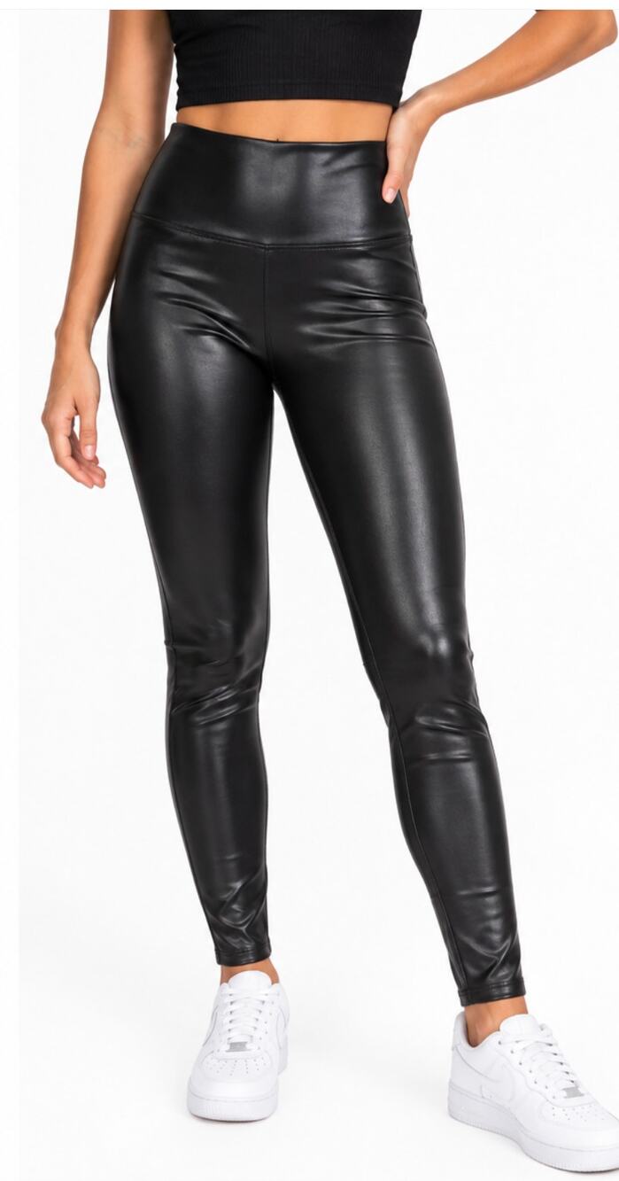 SPANX Faux Leather Leggings Size medium